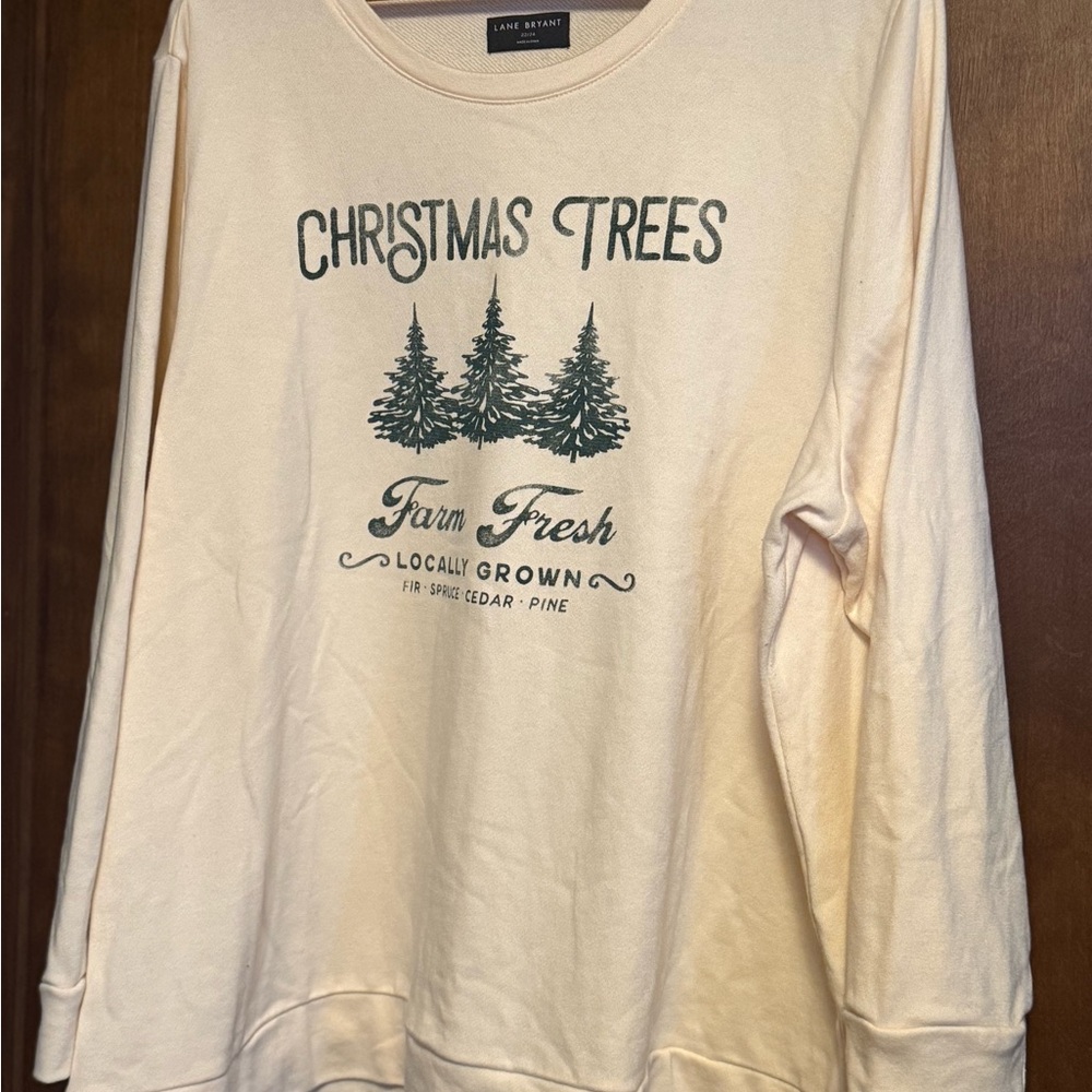 Lane Bryant Cream Knit Top